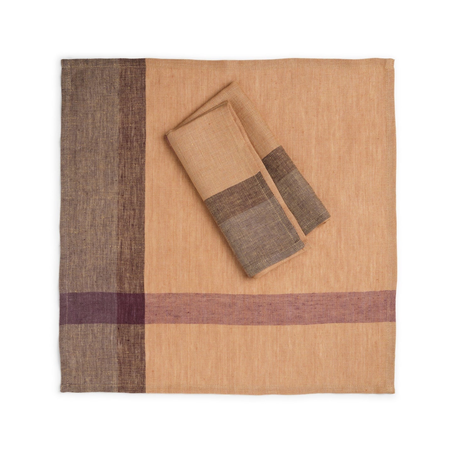 Handwoven Flax Linen Napkins, Set of 2 | 20" × 20" | Fair Trade | Flaxline