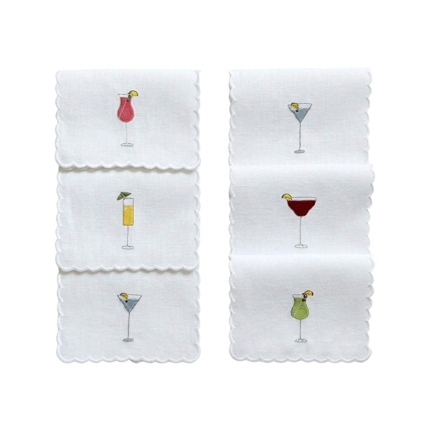 Embroidered Cocktail Napkin (Set of 6)