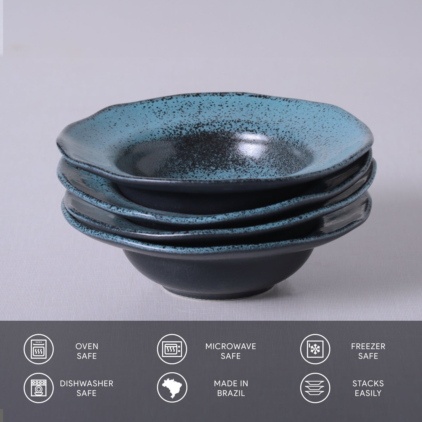 Dessert/Deep Rim Plate Set of 4