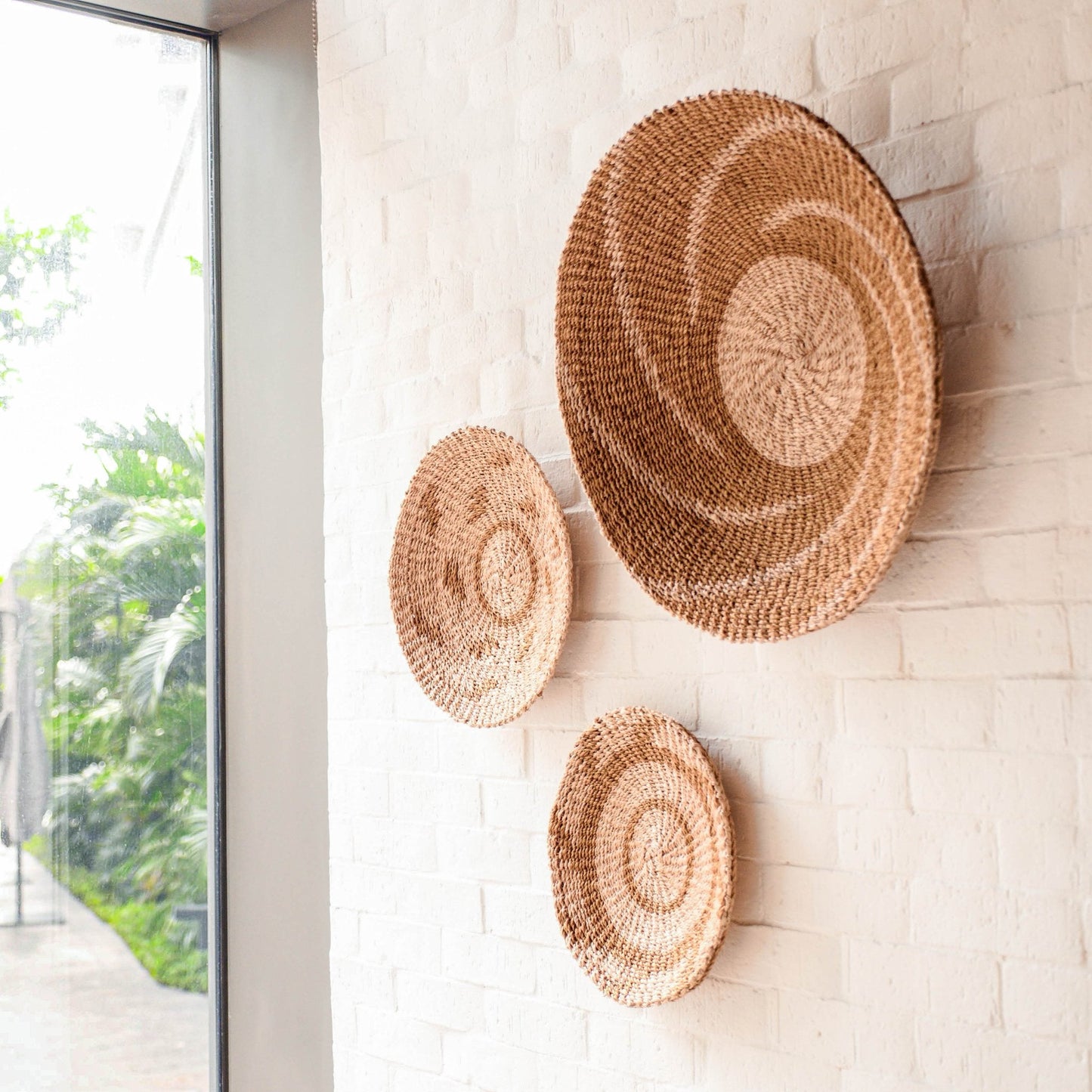 Natural + Brown Wall Baskets, Small
