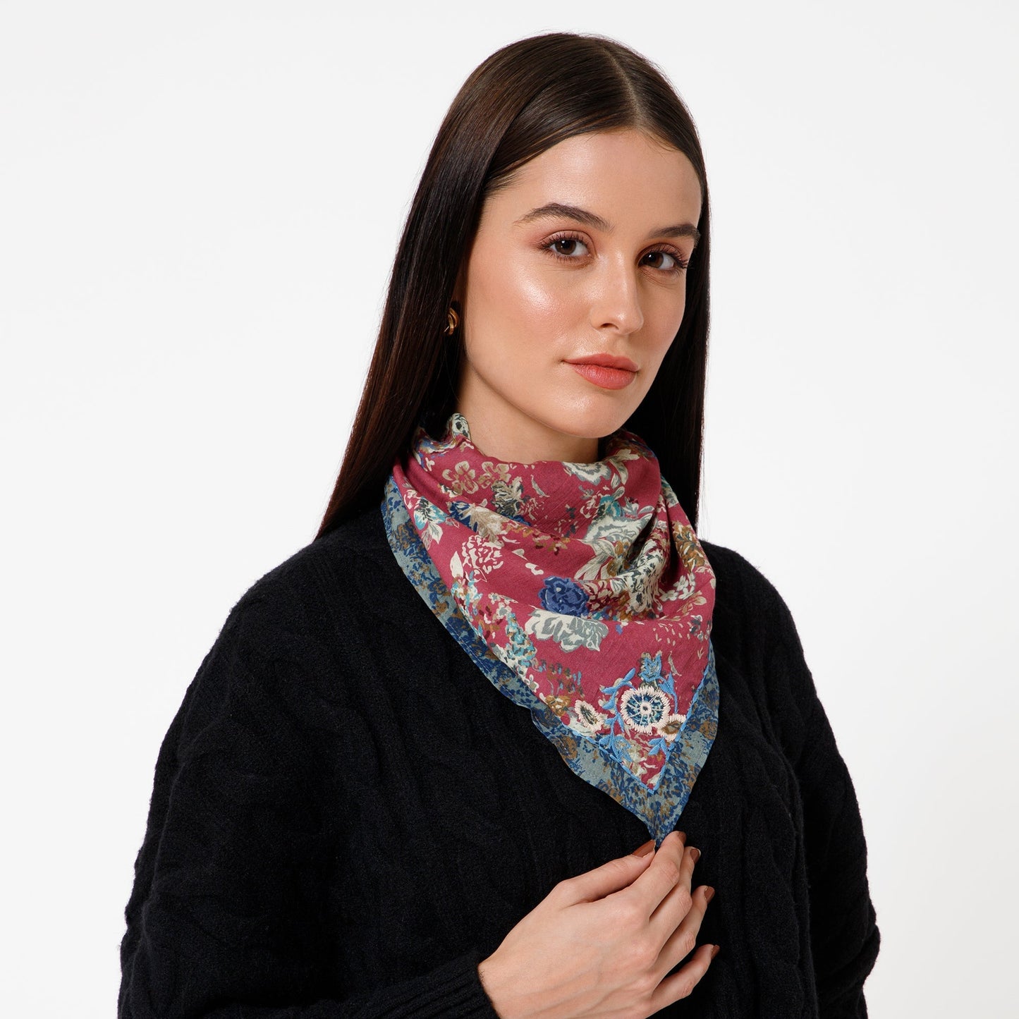 Retro Bloom Bandana - Maroon