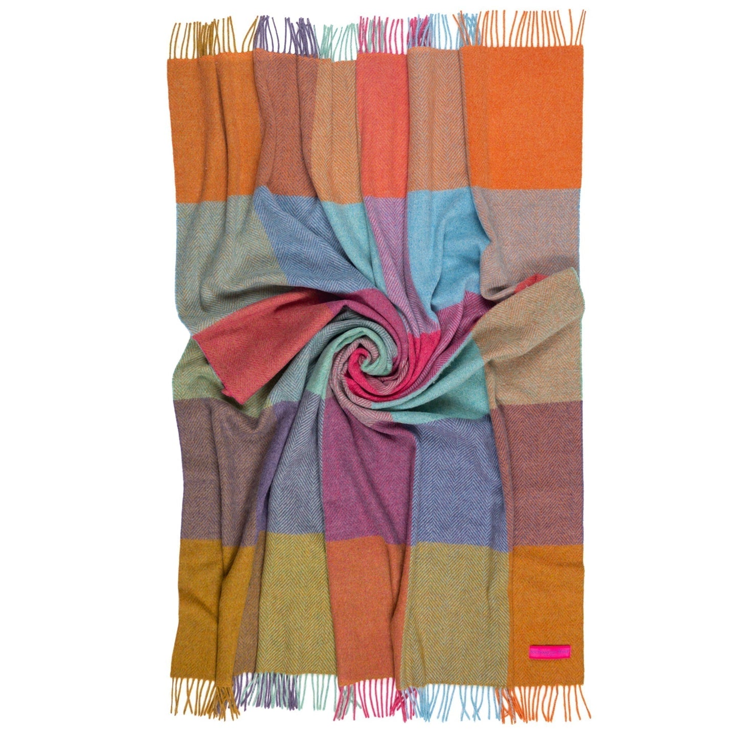 Southampton Home Merino Wool Throw – Block Kaleidoscope