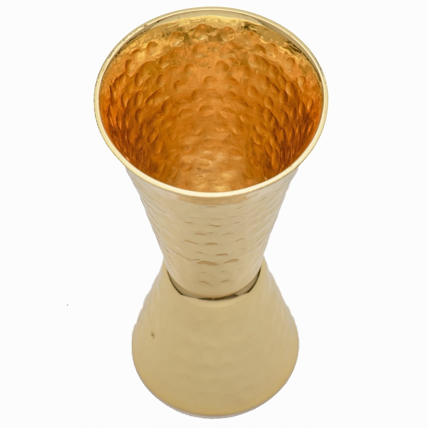 24K Gold Plate Hammered Solid Copper Jigger