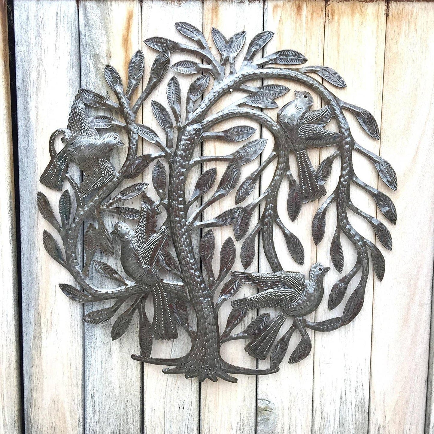 15" Leaving the Nest Tree of Life, Metal Wall Art, Spring