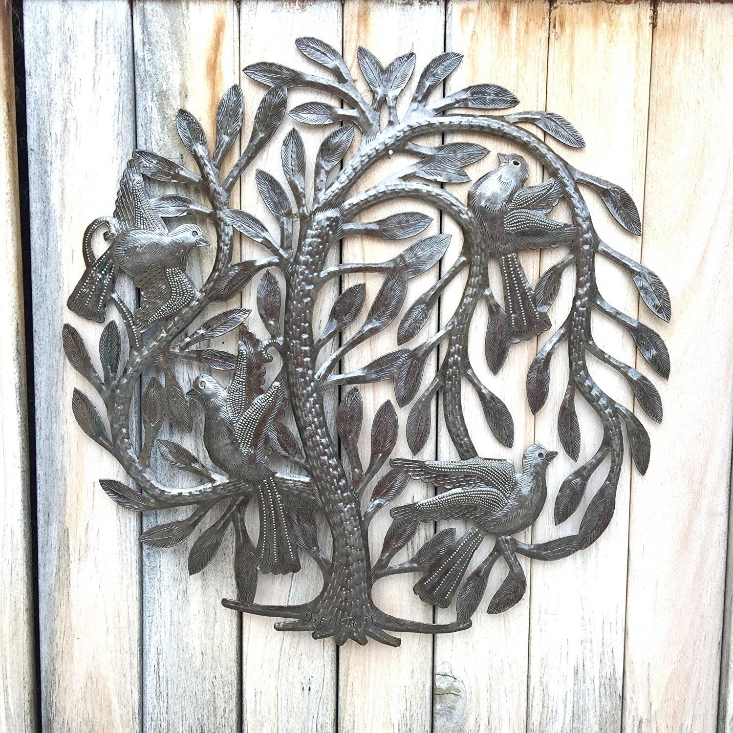 15" Leaving the Nest Tree of Life, Metal Wall Art, Spring