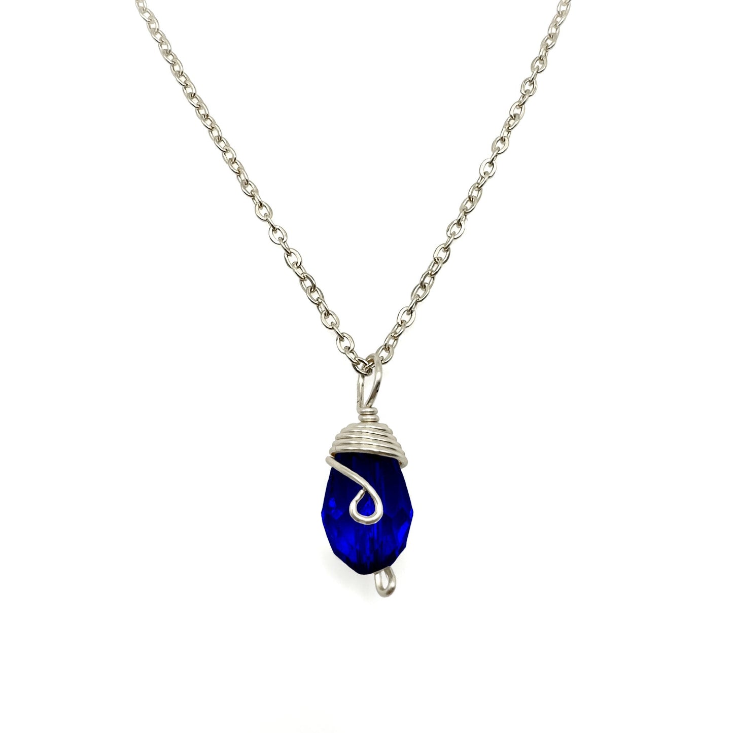 Silver Birthstone necklace