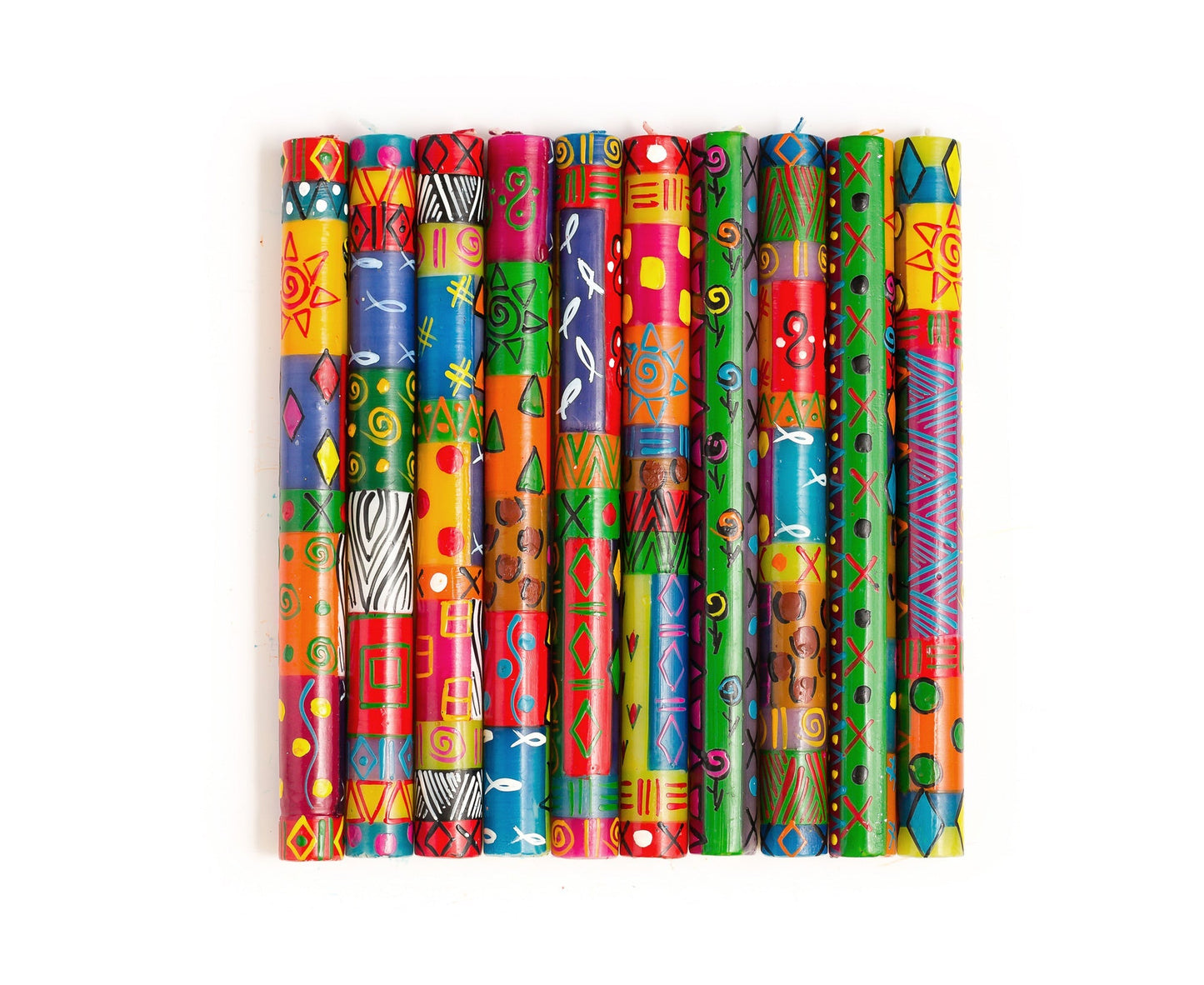 Multi Color Painted Candles