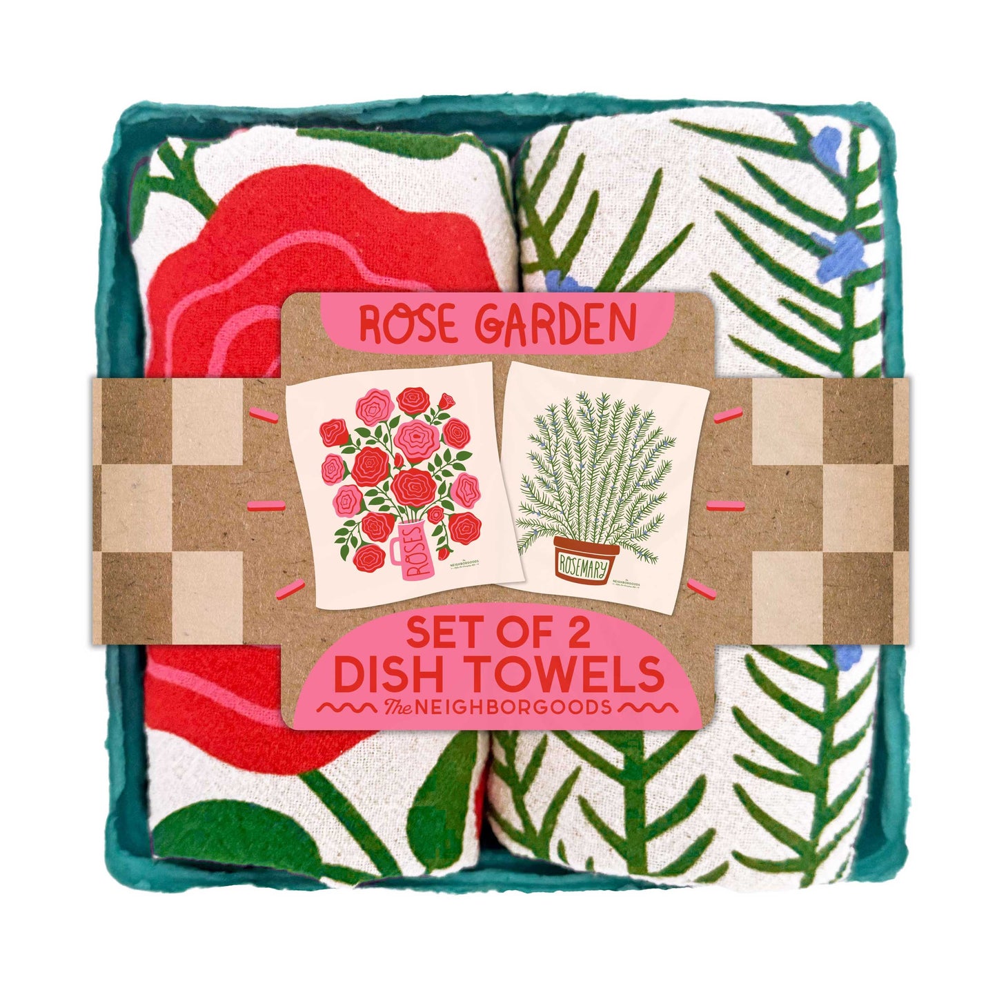 Rose Garden - Dish Towel Set of 2