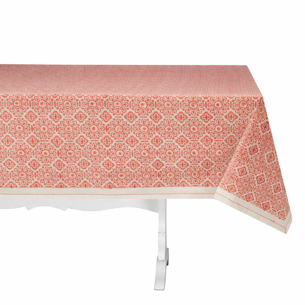 Hand Block Printed Cotton Tablecloth | Kora Cotton | Fair Trade | BREAZEALE