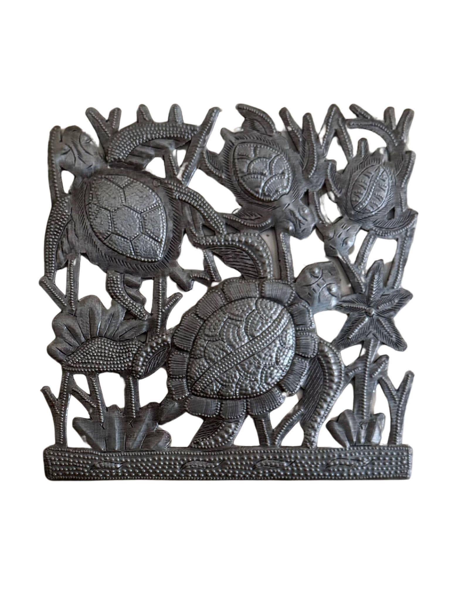 Turtle Family, Wall Hanging Plaque Sea Life Theme 6"