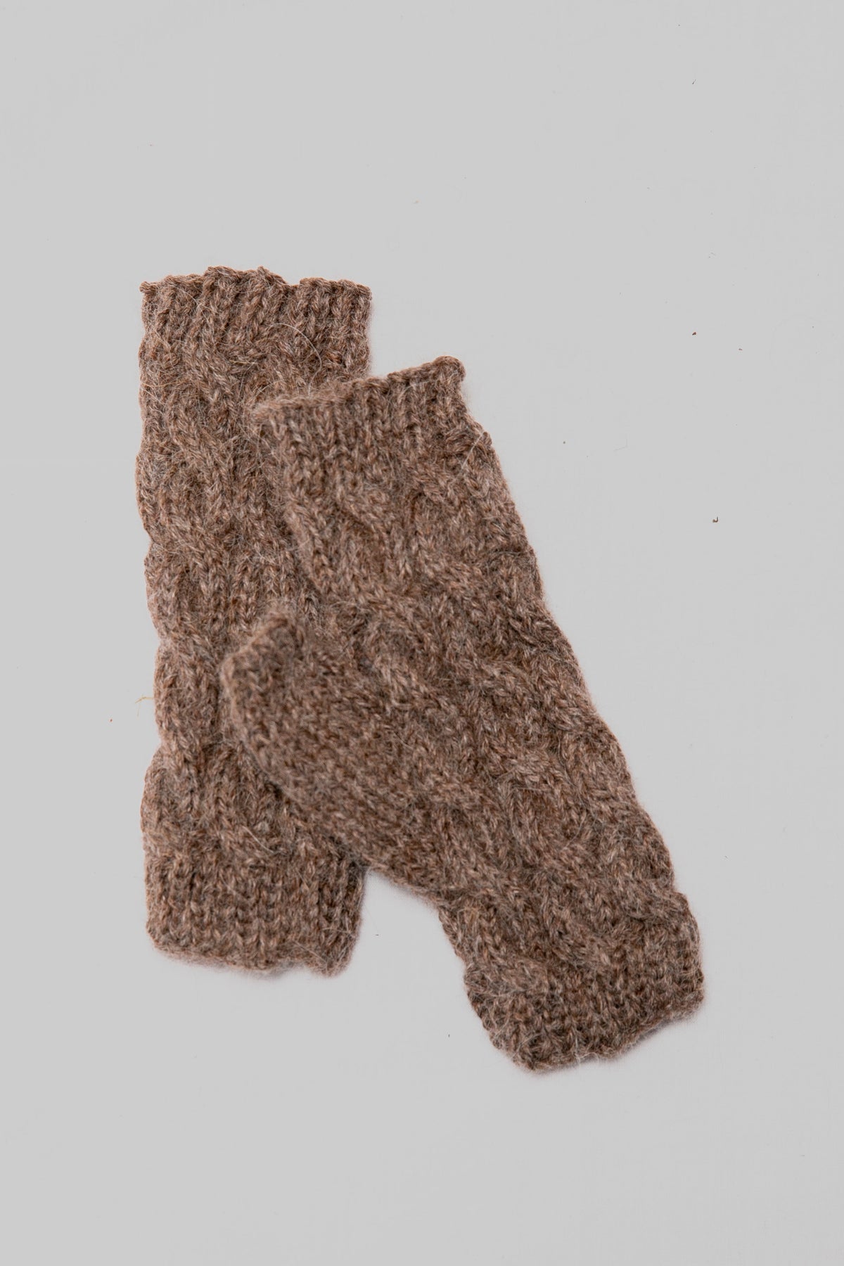 Wayra Cable Fingerless Mittens