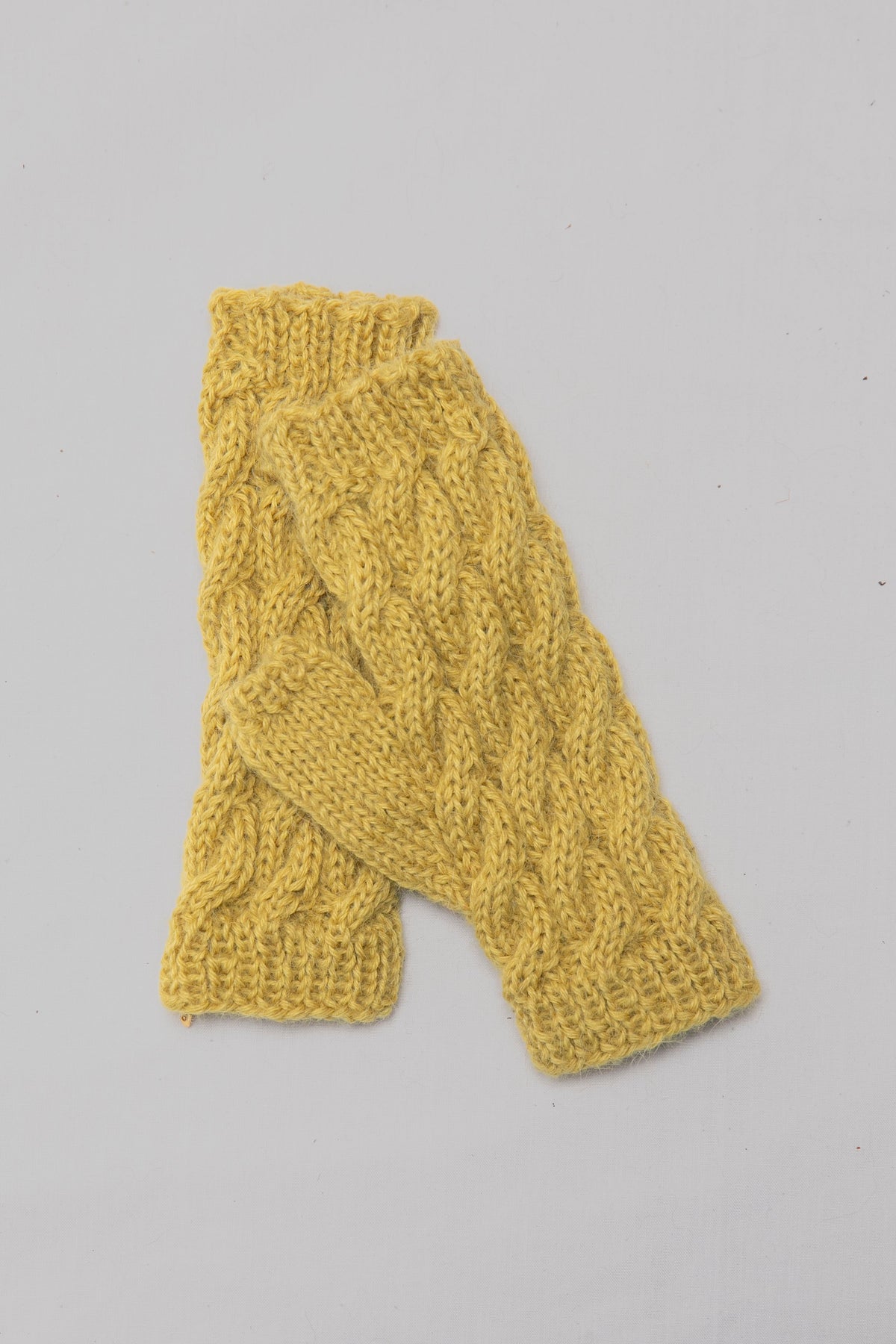 Wayra Cable Fingerless Mittens