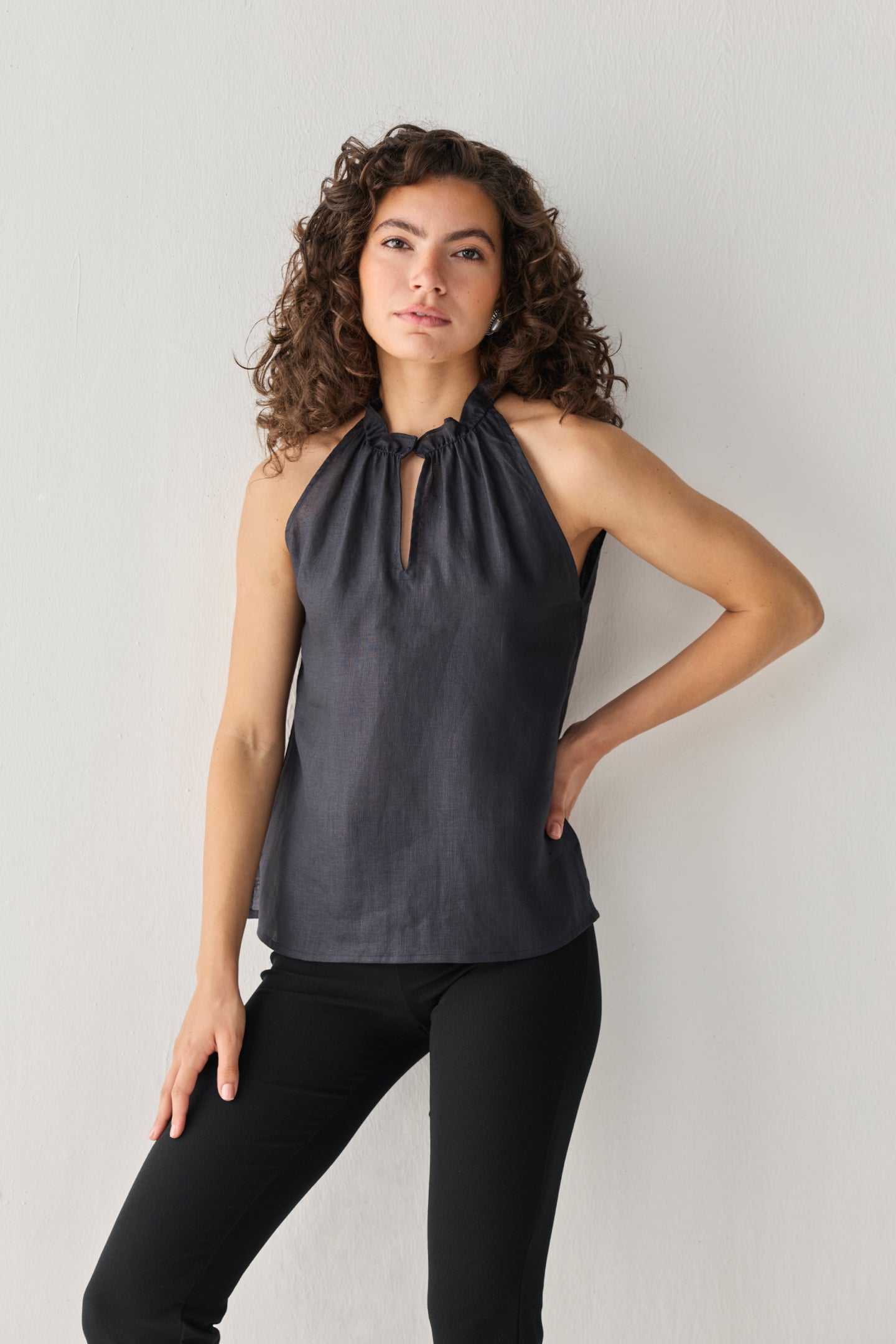 Halter Neck Top in Black