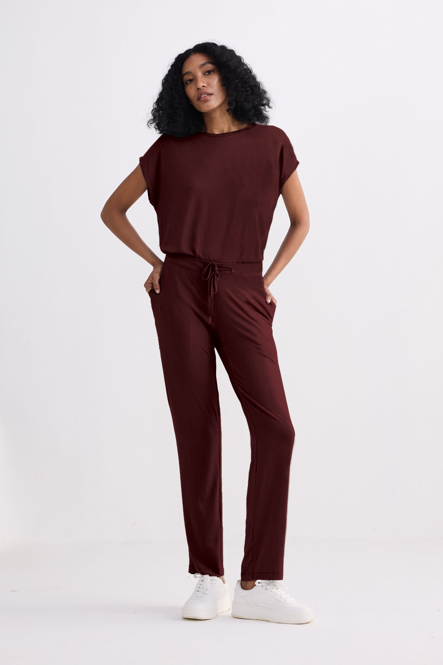Relaxed Tee in Merlot