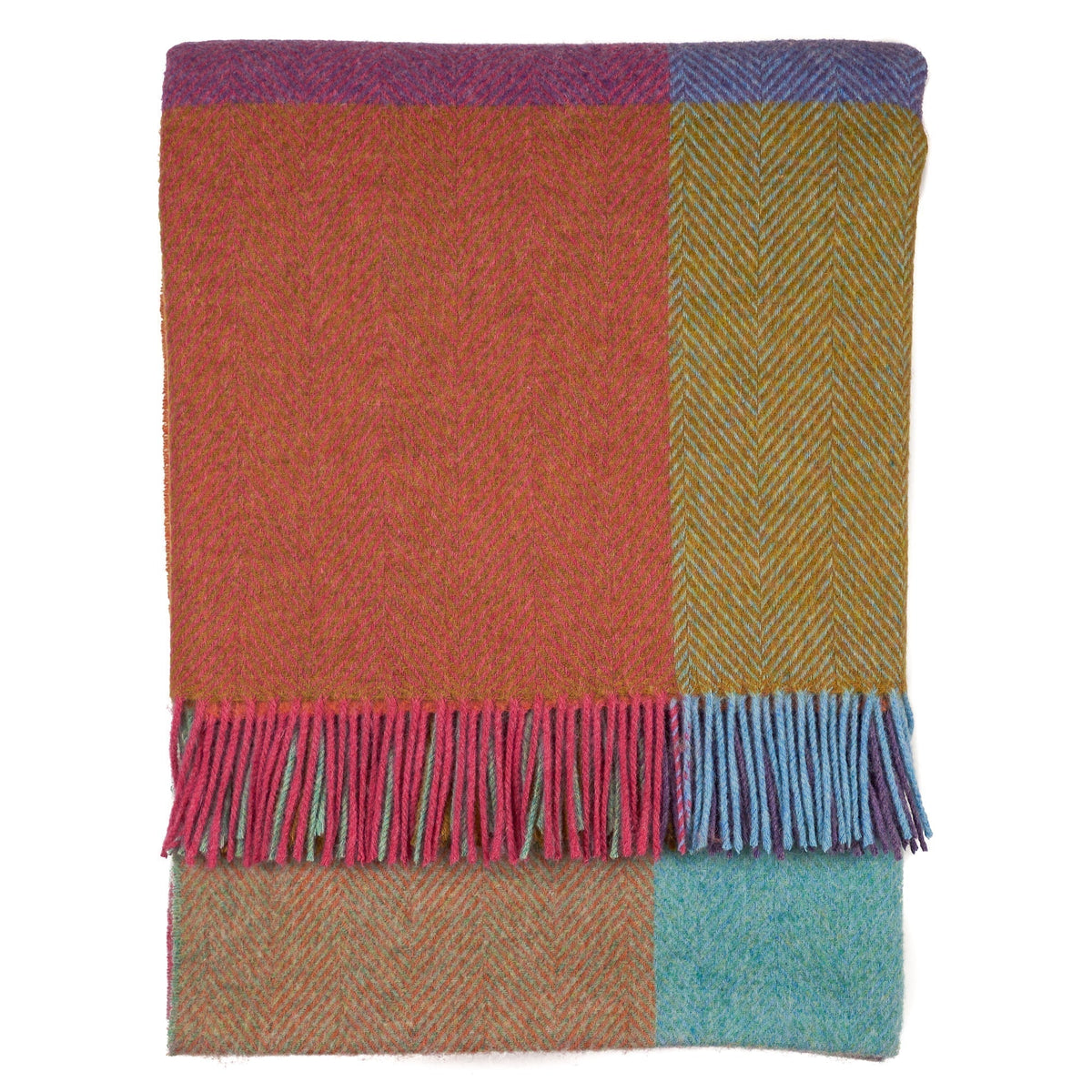Southampton Home Merino Wool Throw – Block Kaleidoscope