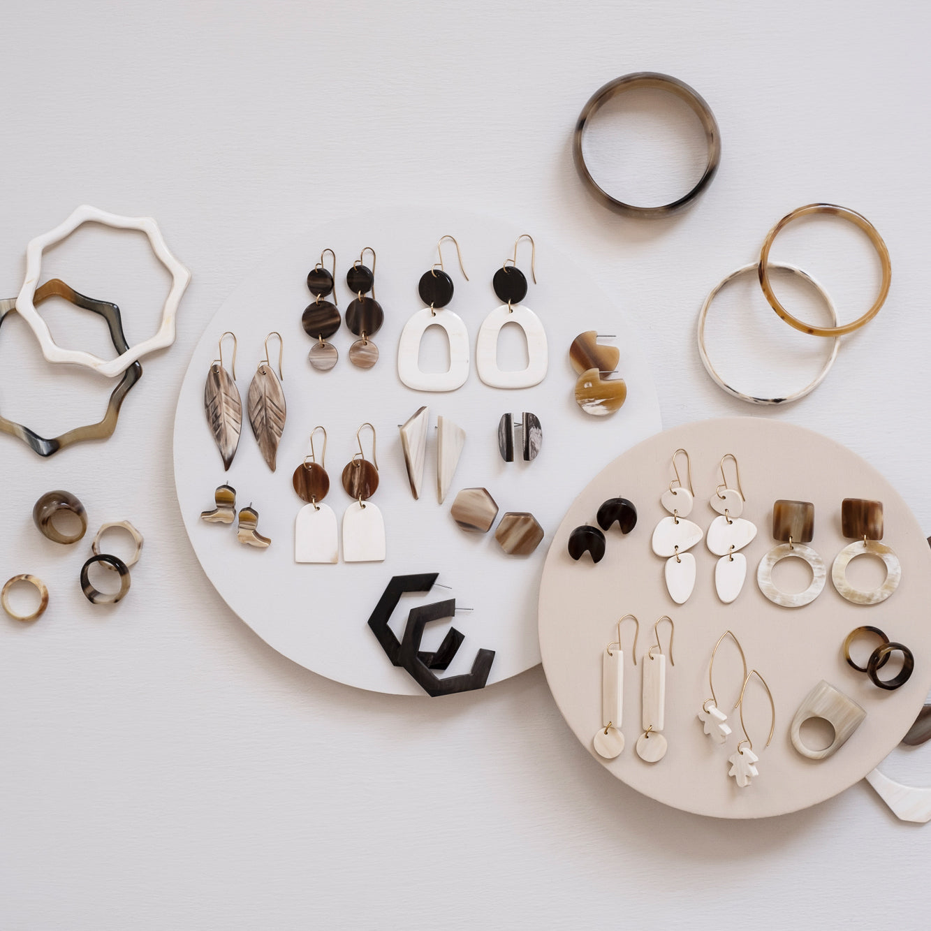 Stacked Stone Earrings