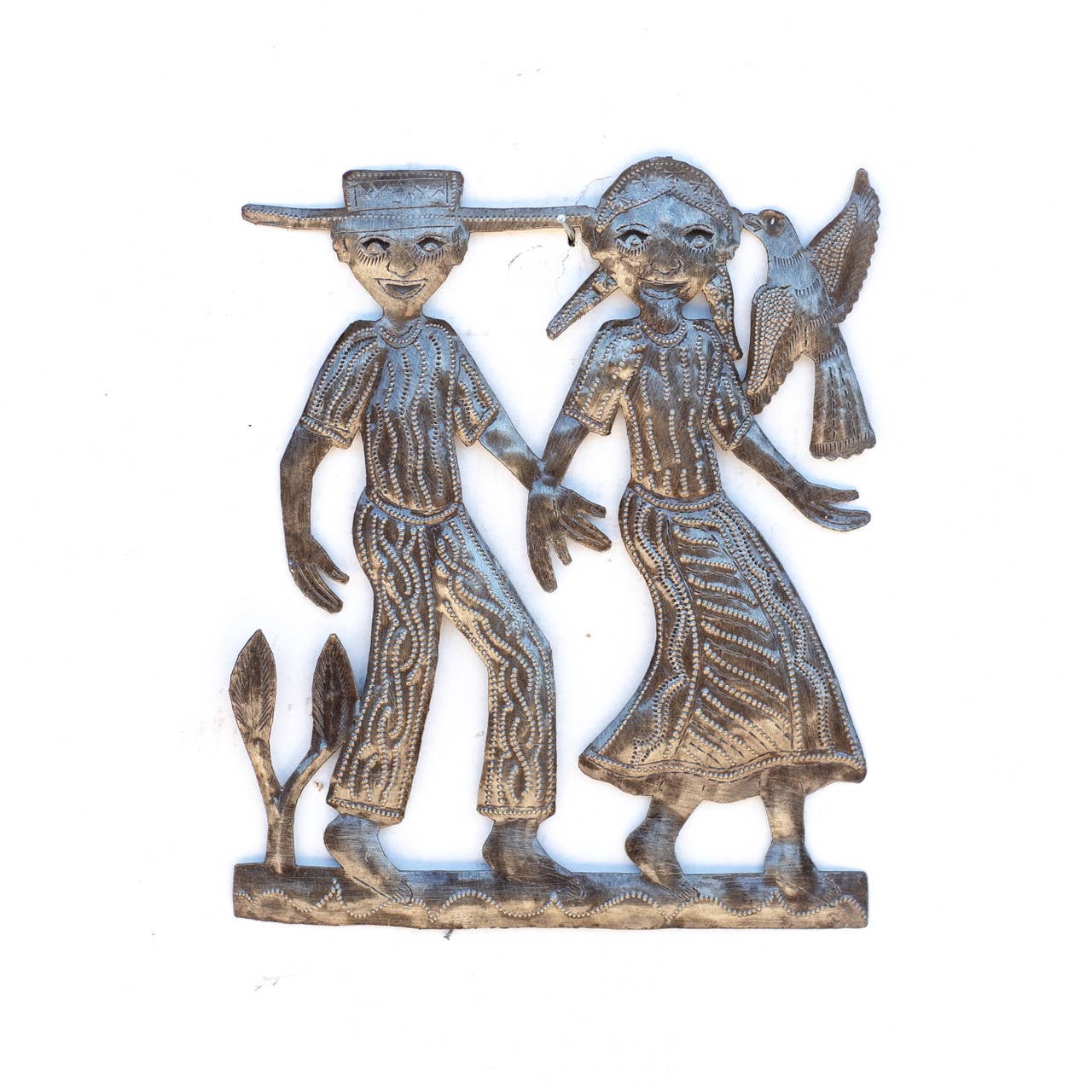 Haitian Art, Courting Couple, Limited Edition Art 11x12in