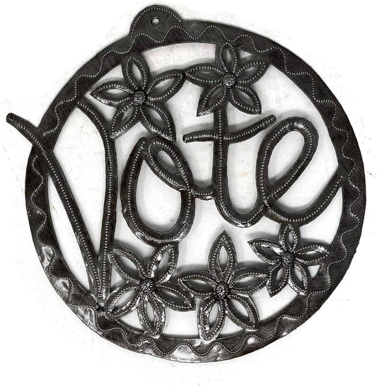 VOTE, Metal Sign, Wall Plaque, Decorative Ornament 7.5"