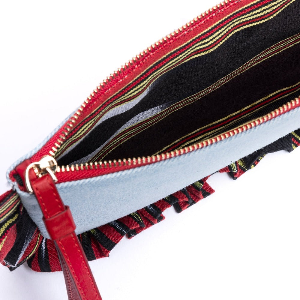Medi - Light Denim Clutch Bag
