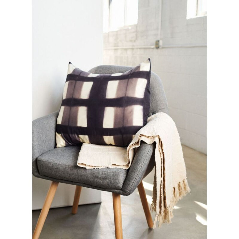 Handcrafted Shibori Print Mulberry Silk Pillow Cover