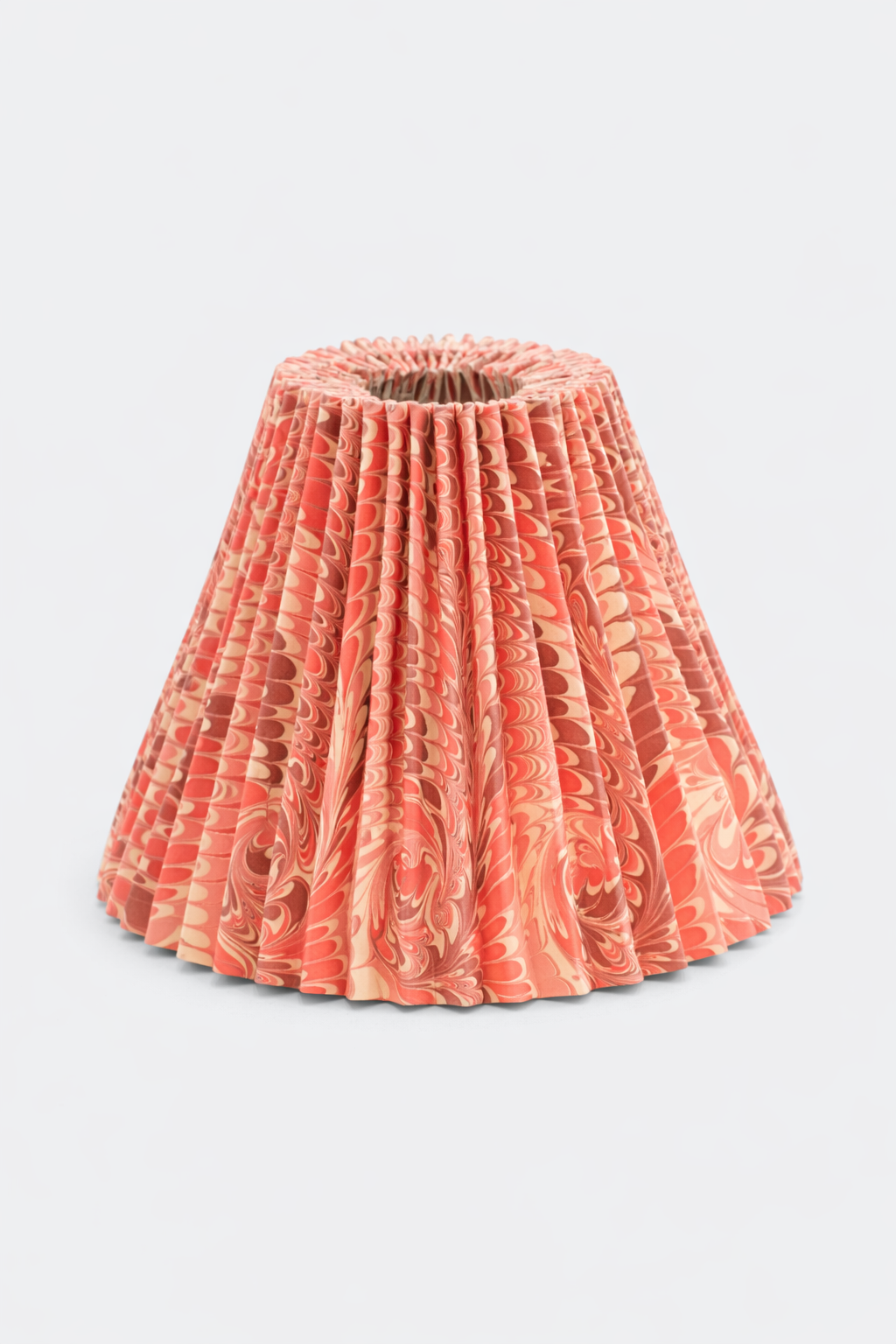 10" Pleated Empire Lampshade —  Hand-Marbled