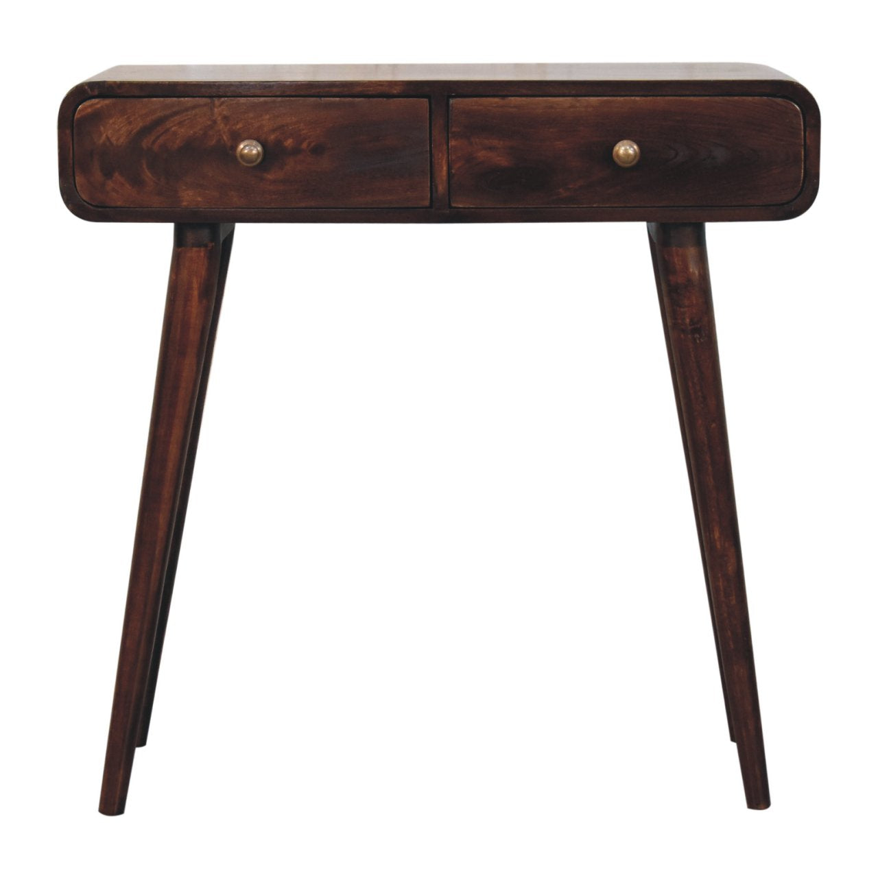 Solid Wood California Walnut Curved Hallway Table