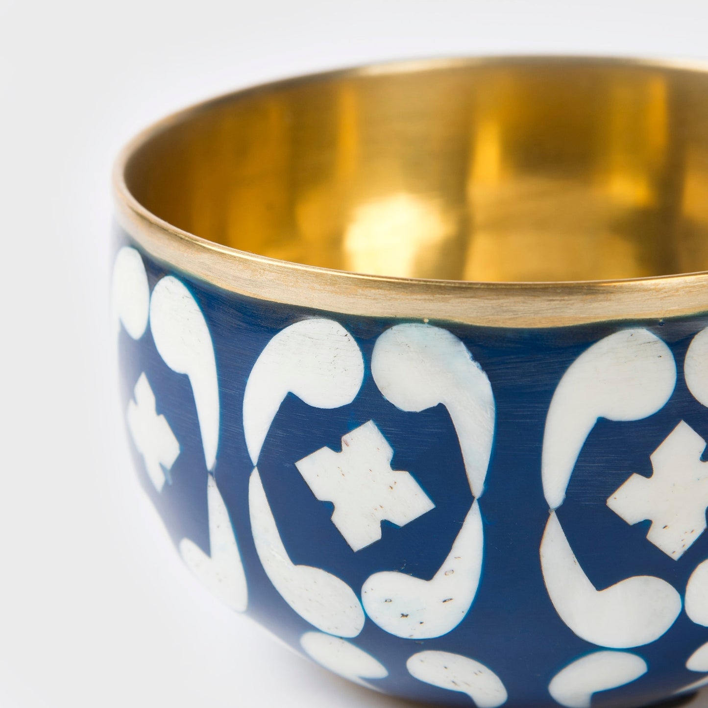 S/2 Lattice Blue Trinket Bowl & Tray Gift Box Set