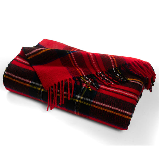 Prince of Scots  Merino Wool Throw - Royal Stewart