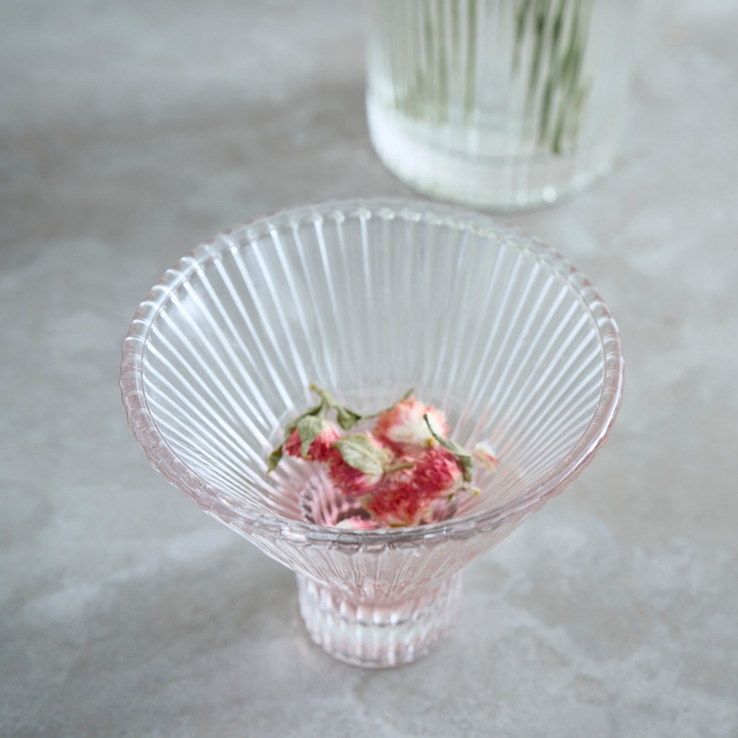 Pressed Clear Martini Glasses - Set of 4