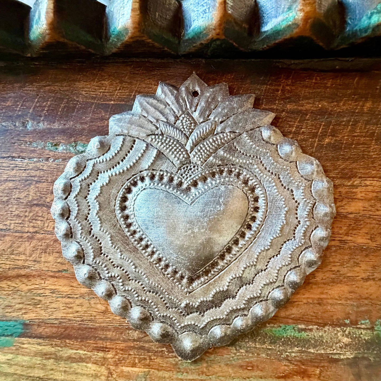Haitian Metal Heart Wall Decor Handmade Fair Trade Folk Art