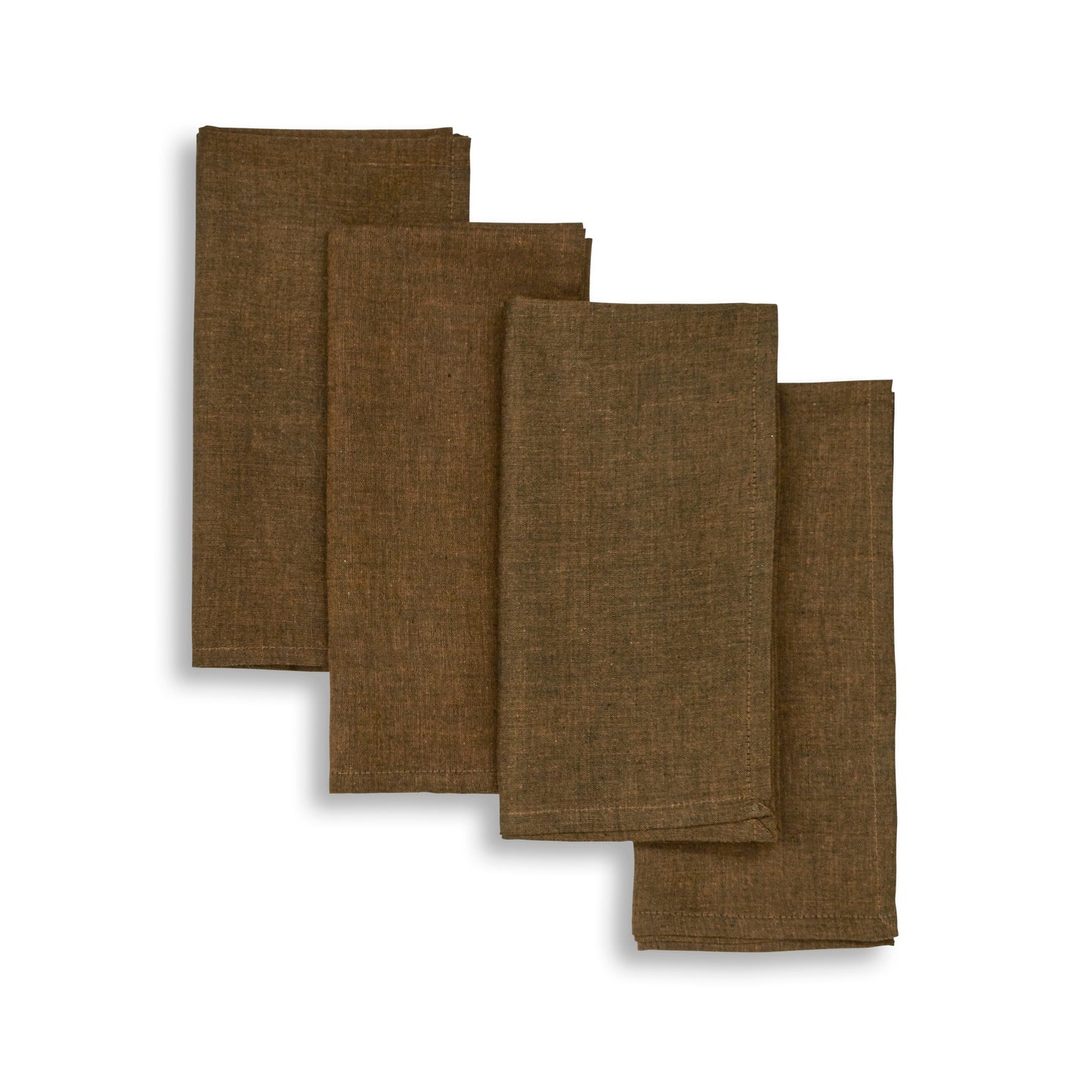 Handwoven Cotton Napkins, Set of 4 | 20" × 20" | Fair Trade | Gilt