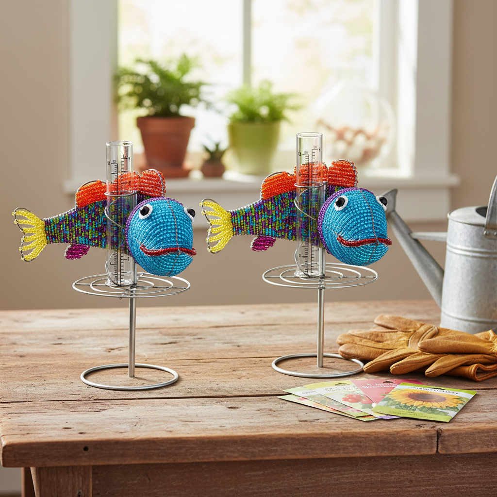 Rain Gauge, Fish (Set of 2)