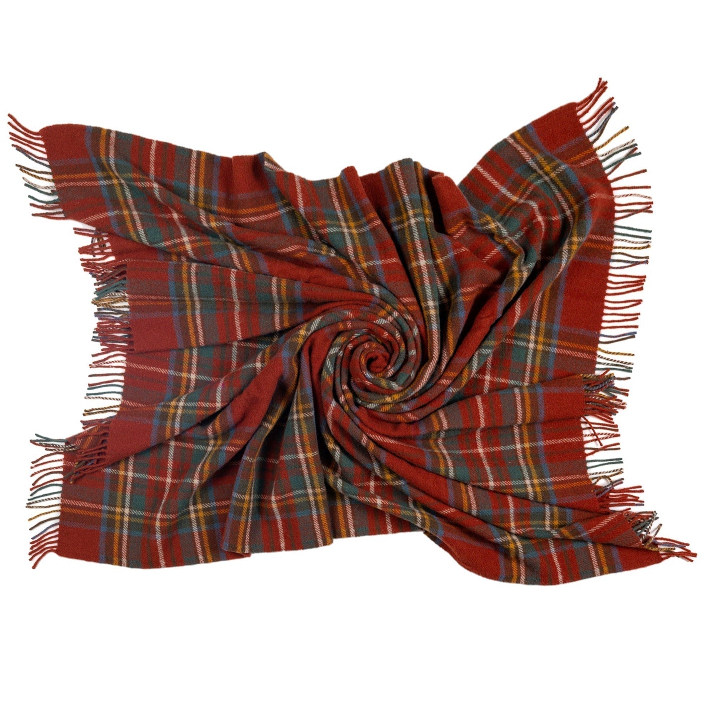 Highland Tweeds Pure New Wool Fluffy Throw - Antique Royal Stewart