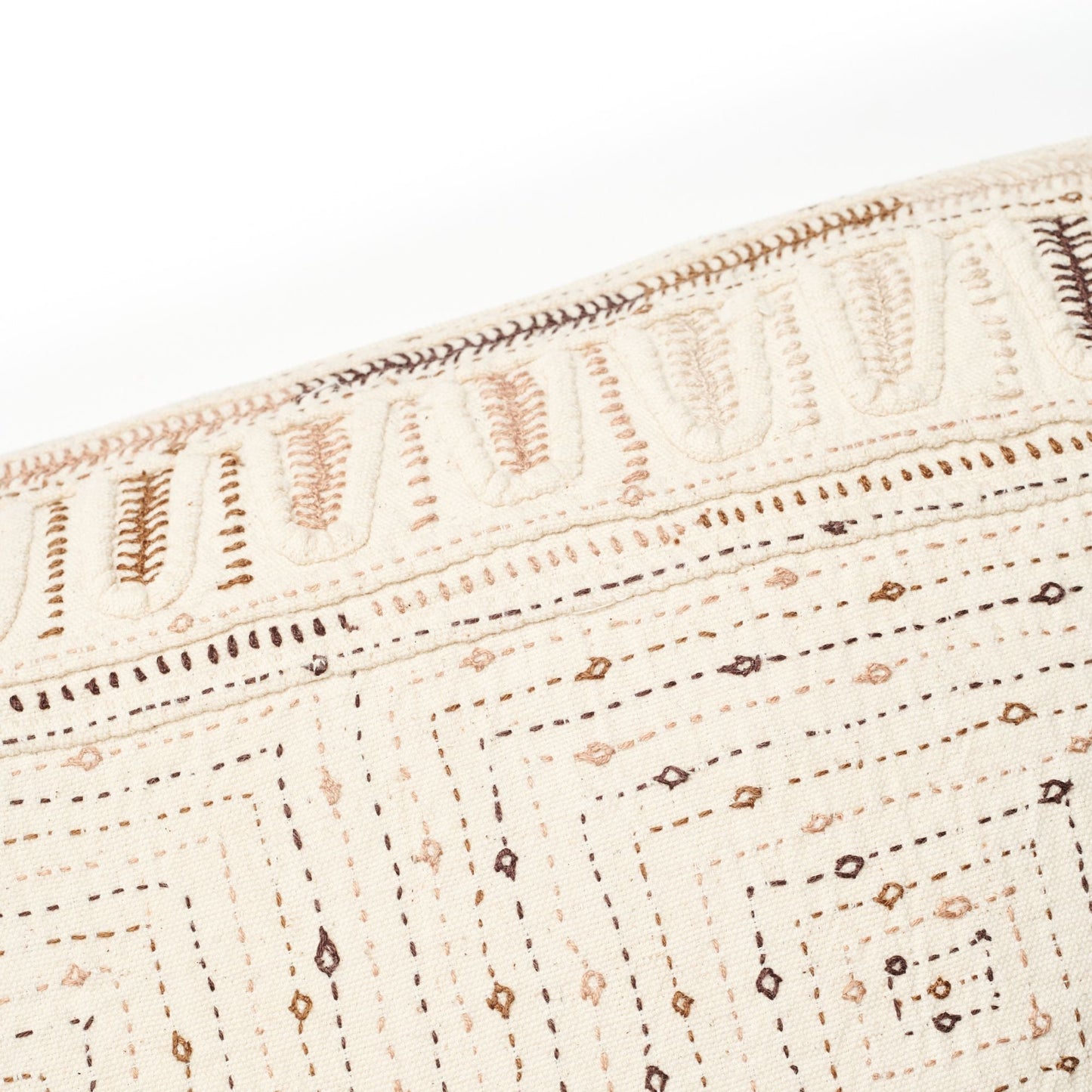 Maze Handwoven Hand Embroidered Organic Cotton Pillow