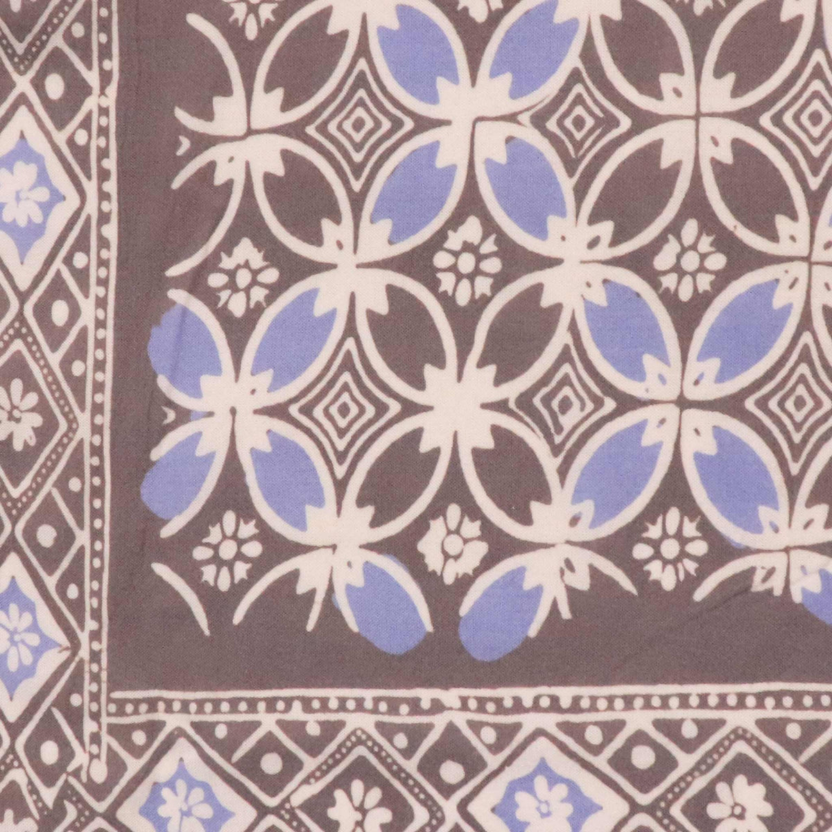 Large 39" Hand Dyed Batik Bandana Charcoal Gray, Size XL Scarf, Oversized