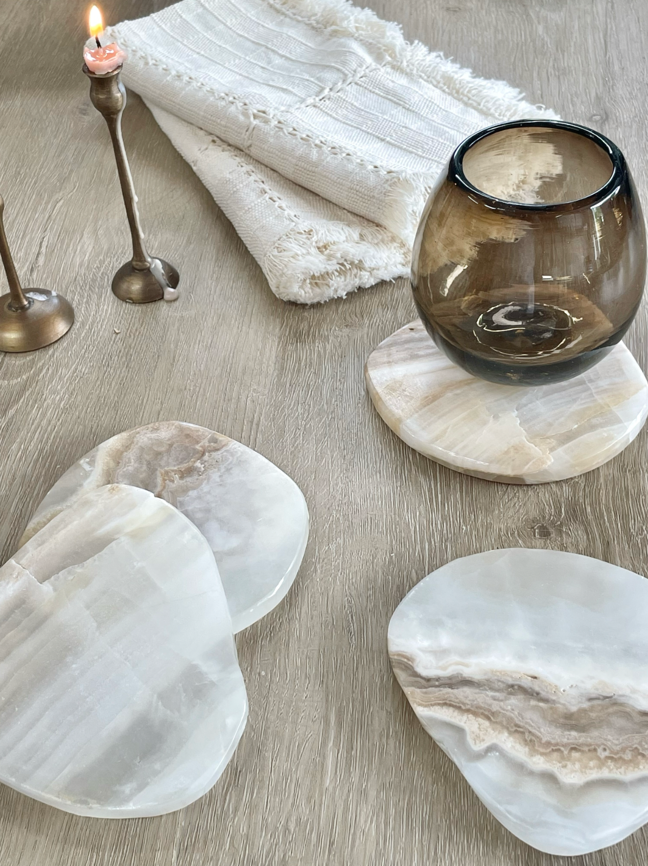 Ronde Blown Glass - Amber