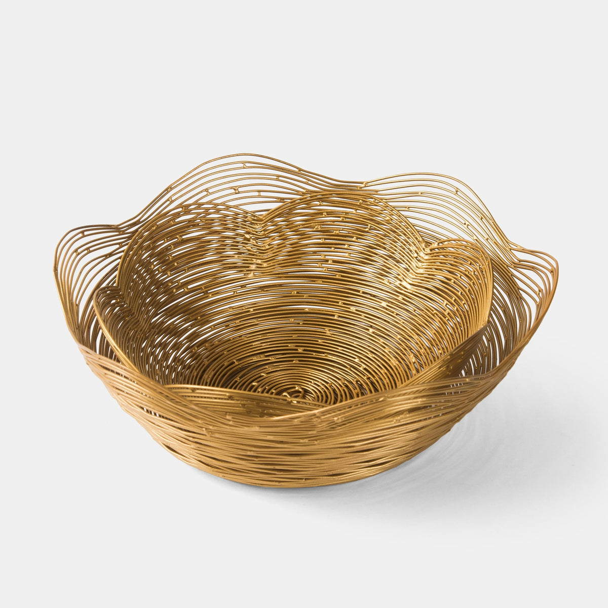 Gurez Valley Iron Bowl Set of 2 – Gold