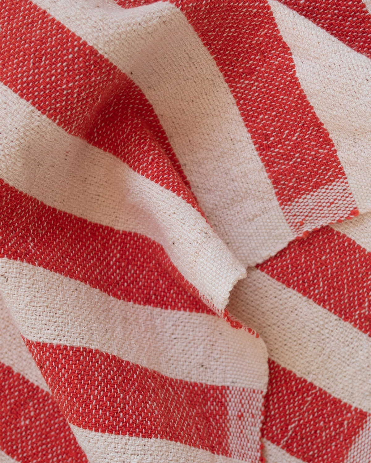 The kd weave Throw - Red Stripe