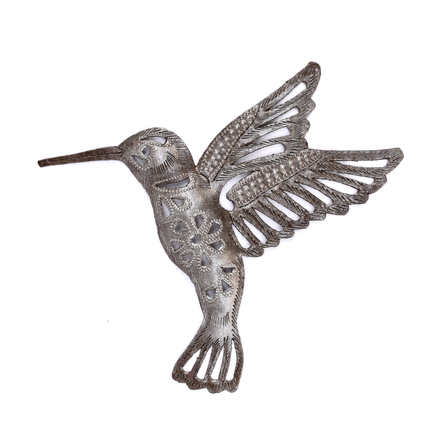 Hummingbird Wall Decor, Home Garden Accent, Floral Cutout