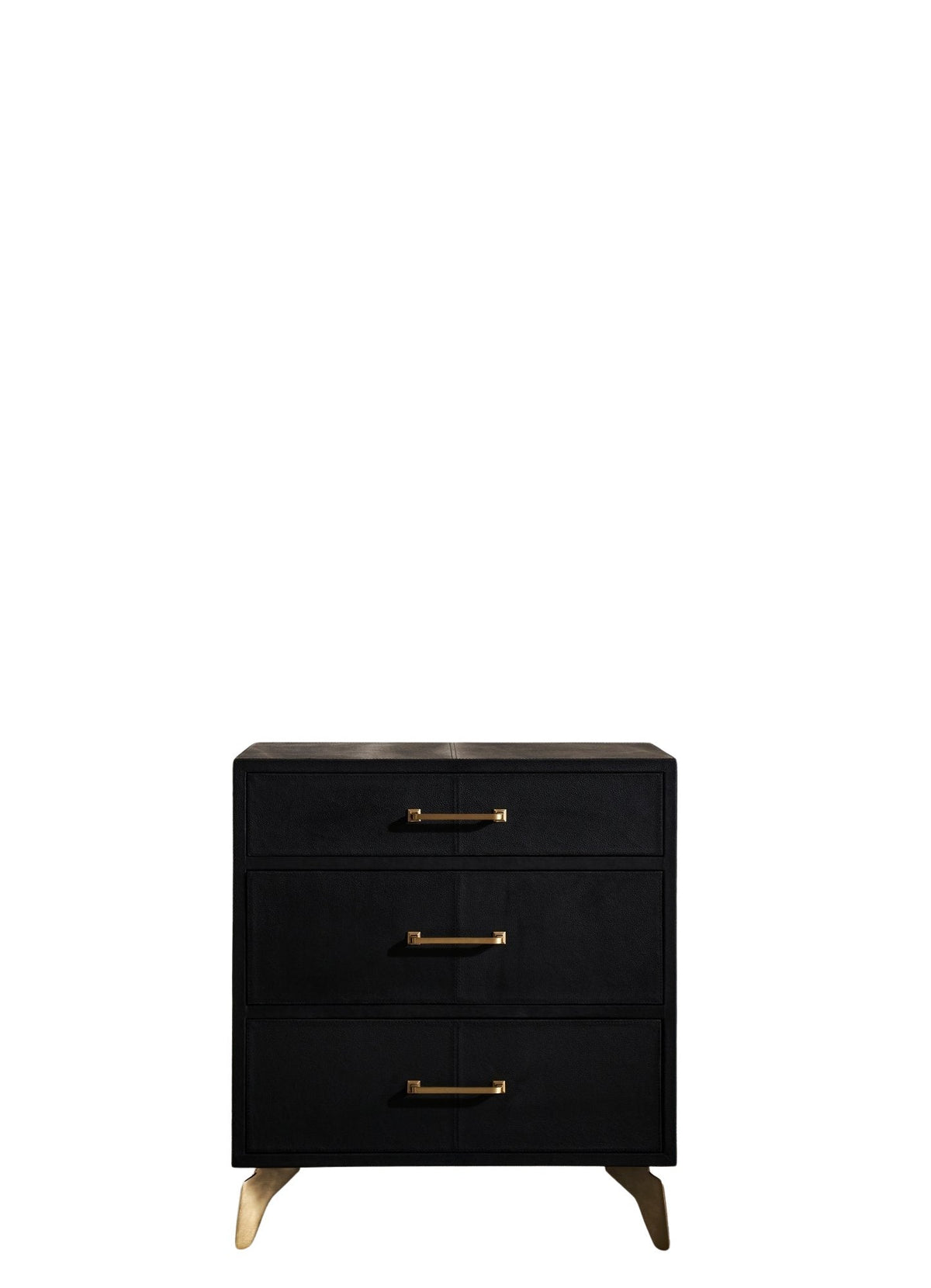 Berkeley Three Drawer Leather Side Table