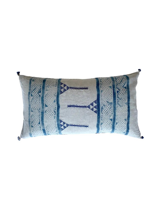 Mancala Indigo Lumbar Pillow