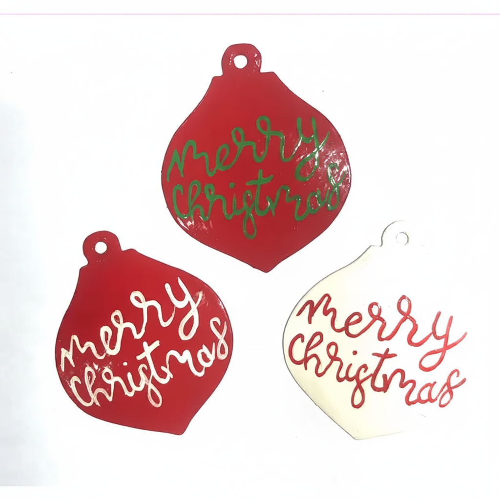 Merry Christmas Ornaments (Set of 3)