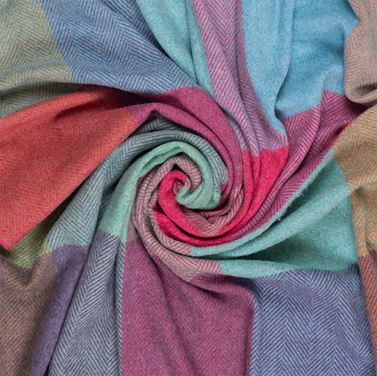 Southampton Home Merino Wool Throw – Block Kaleidoscope