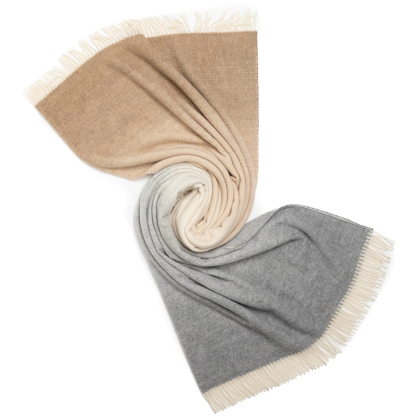 Whisper Ombre Merino Wool Throw – Fog
