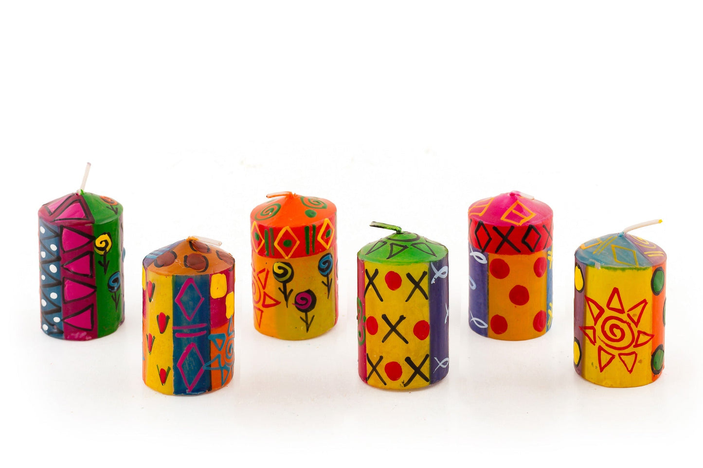 Multi Color Painted Candles