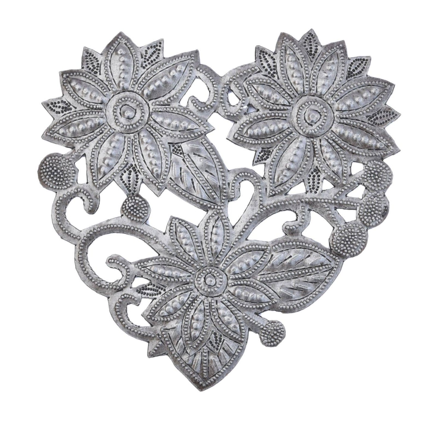 Garden Heart – Handmade Recycled Metal Heart from Haiti