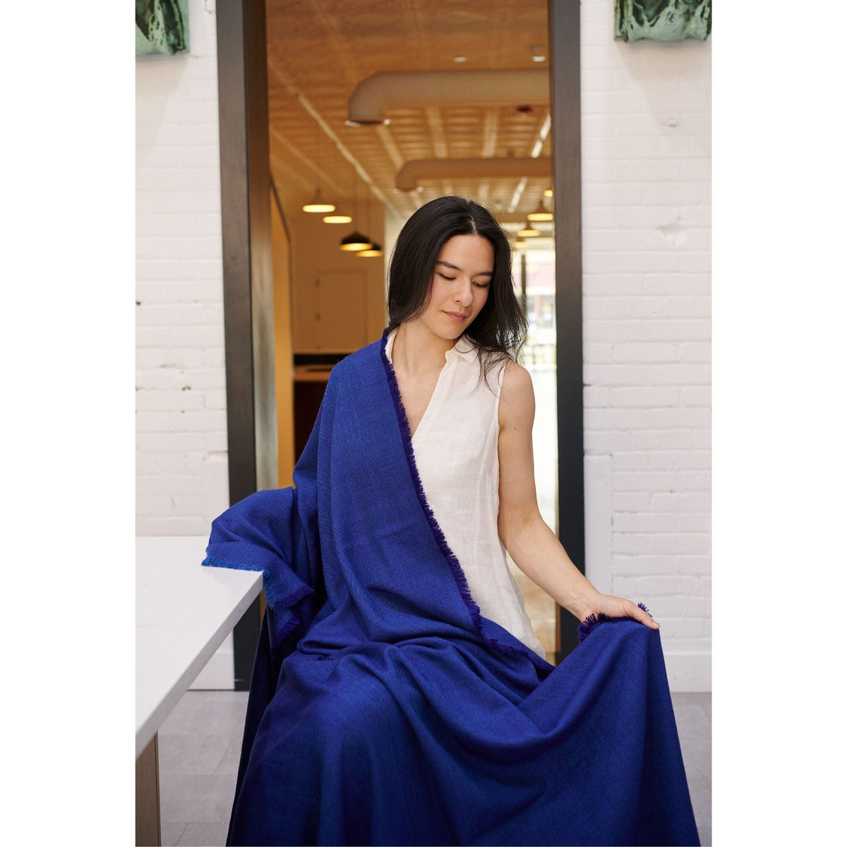 Herringbone Plush Soft Merino Handwoven Throw