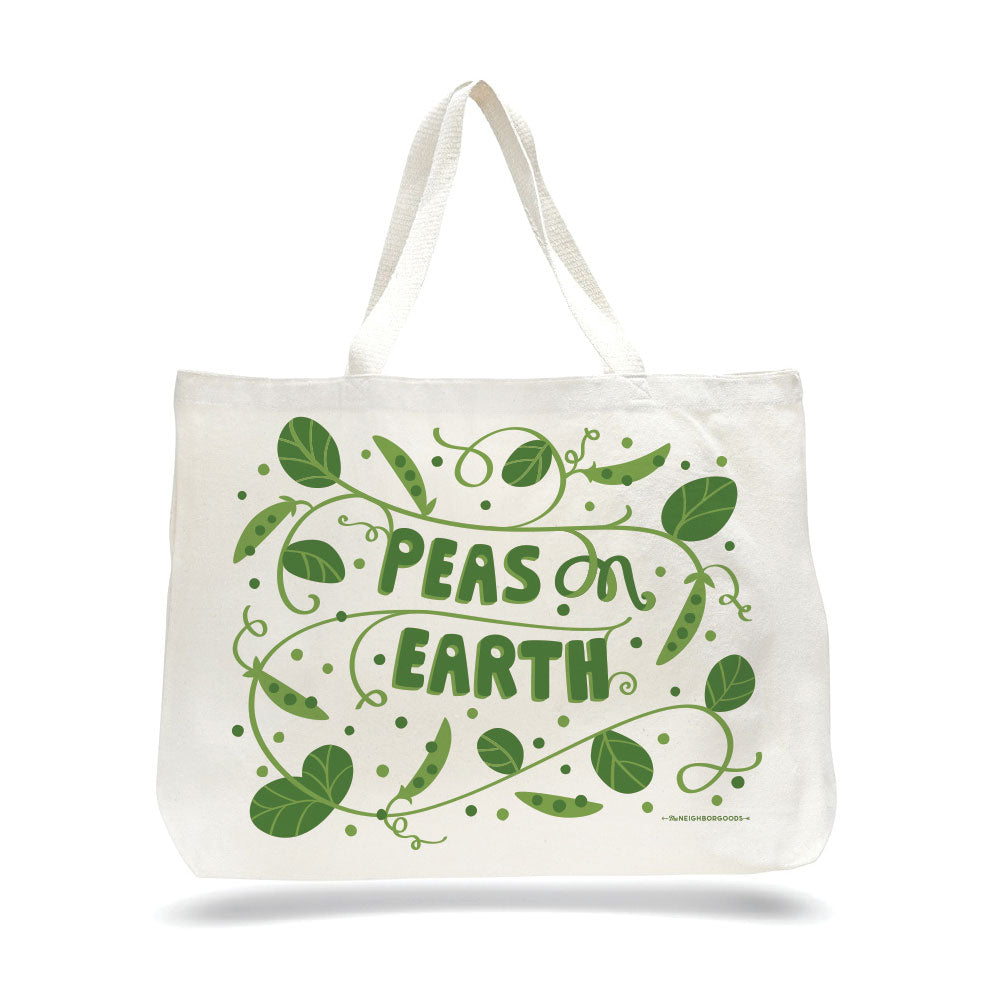 Peas on Earth Tote Bag