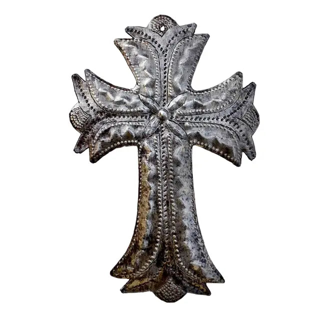 Recycled Metal Cross, Milagro 4.5