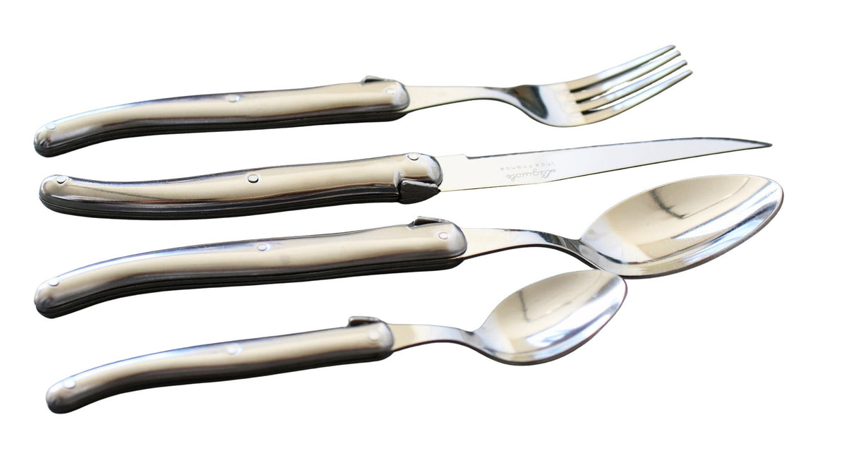 Laguiole 24 Piece Flatware Set, Stainless Steel in Wood Presentation Box